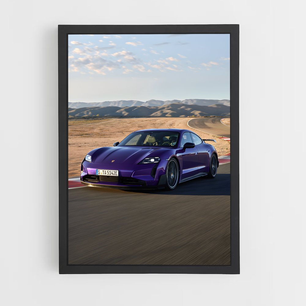 Poster Turbo Violet – affiche Porsche (vue 2)